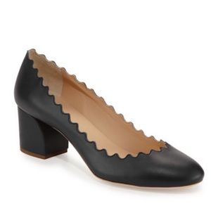 Chloe scalloped leather pump